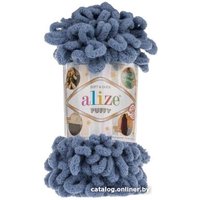 Пряжа для вязания Alize Puffy 374 (9.2 м, голубой)