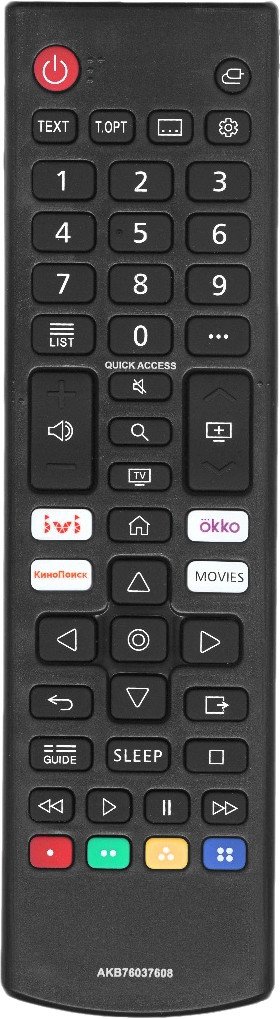 

Пульт ДУ Huayu AKB76037608 HLG451 (для телевизоров LG)
