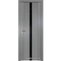 Межкомнатная дверь ProfilDoors 2.04XN L 40x200 (грувд серый, стекло lacobel черный лак)