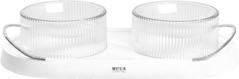 Миски на подставке Furrytail Doubowl Cat Kitty Bowls (белый)