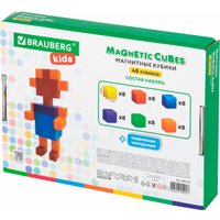 Магнитный конструктор BRAUBERG Kids Magnetic Cubes 665723