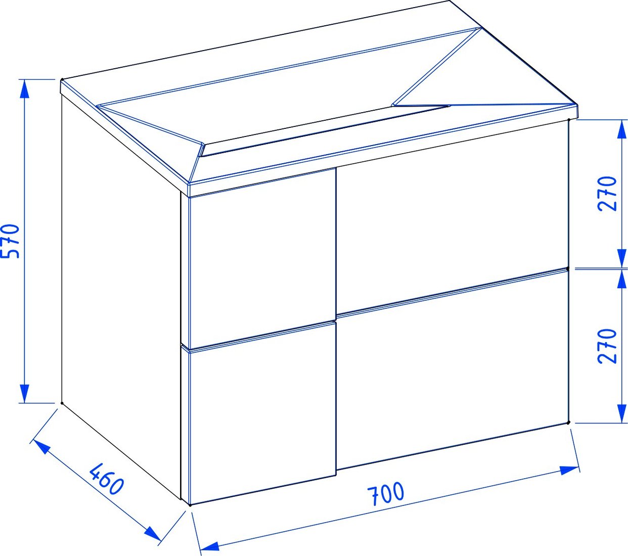 

Lauter Тумба под умывальник Nelli 70 (антрацит п/мат/бетон)