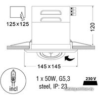 Точечный светильник Arte Lamp Cardani A5930PL-1SI