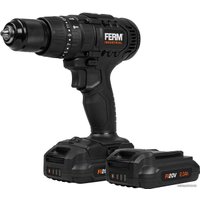 Ударная дрель-шуруповерт Ferm CDM1147P (с 2-мя АКБ, кейс)
