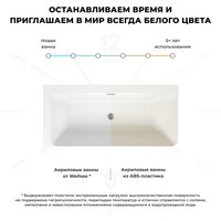 Ванна Wellsee Bromance 170x78 23160401R (пристенная ванна (левая) белый глянец, экран, ножки, сифон-автомат хром)