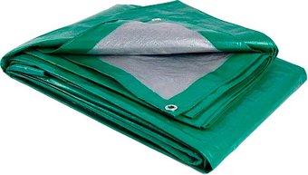 Тент GreenTerra Тарпаулин 5x6 (зеленый/серебристый)