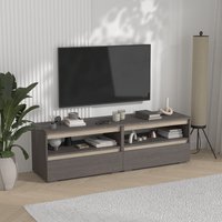 Тумба Кортекс-мебель Бари ТВ 160 2ш-2 (береза/береза/дуб сонома)