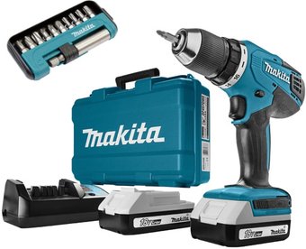 Дрель-шуруповерт Makita DF457DWEX9 (с 2-мя АКБ, кейс)