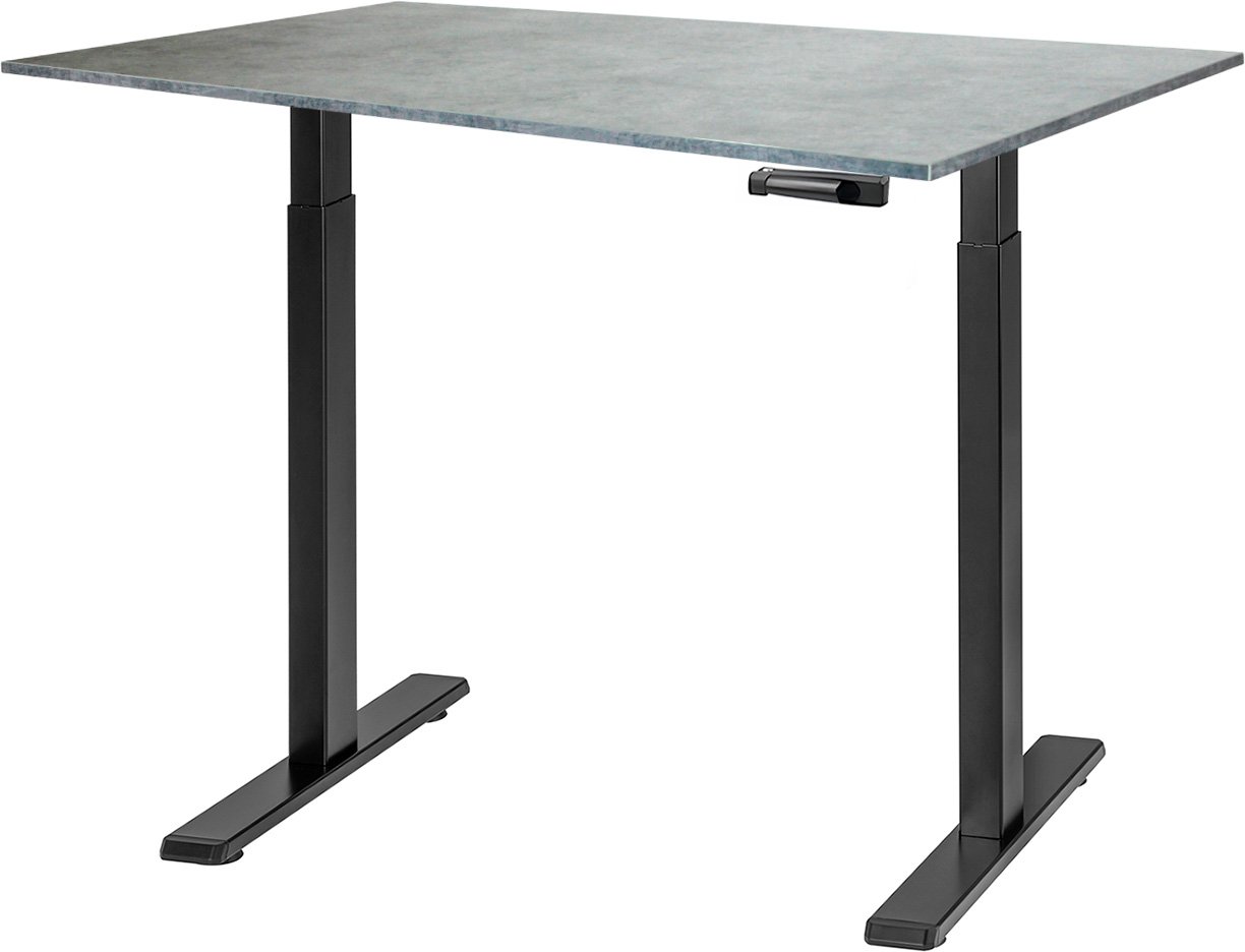 

Стол ErgoSmart Manual Desk Compact FR 1200х650х25 мм (ЛДСП бетон Чикаго/черный)
