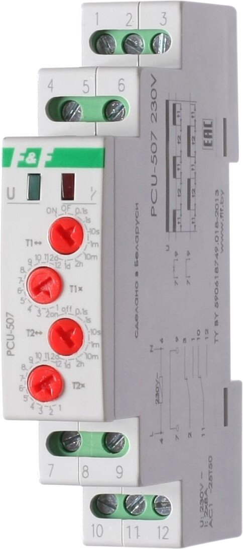 

Реле времени Евроавтоматика F&F PCU-507 EA02.001.022