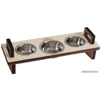 Миски на подставке Чешир Царь 3 миски 200 мл (бежевый)