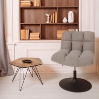 Интерьерное кресло AksHome Grande (серая ткань Linen Fabric-11/черный)