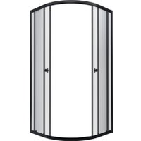 Душевой уголок Saniteco SNT-801 90х90 без поддона (черный/прозрачное стекло)