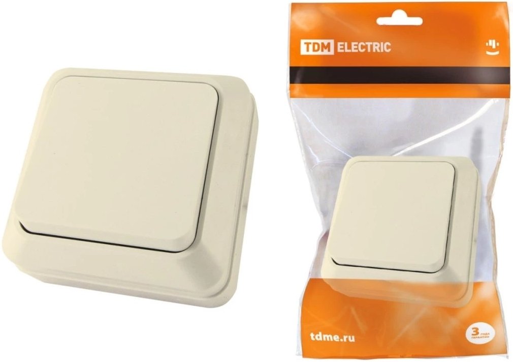 

Выключатель TDM Electric Ладога SQ1801-0002 (слоновая кость)