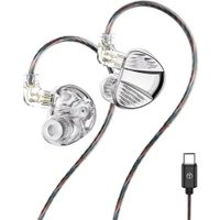 Наушники TRN V10 Pro USB Type-C (серебристый, с микрофоном)