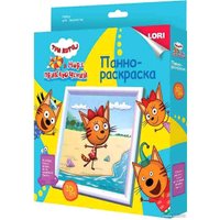 Набор для рисования Lori 3D Art.Панно-раскраска Три кота Карамелька Ипк-002