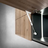 Газ-лифт AKS верхний 60N с доводчиком и фиксацией в положении белый