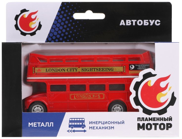

Автобус Пламенный мотор Лондонский двухэтажный 870830