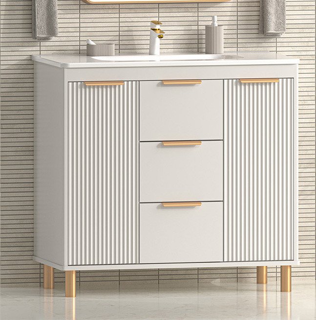 Brevita Тумба с умывальником Risacca Crema 90 RIS-06090-0342Я+B-OND090-01 (серый кашемир)