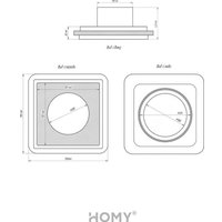 Вентиляционная решетка HOMY AIR квадратный AS100BS 15x15 (черная)