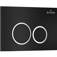 Унитаз подвесной Roxen Cube One Rimless 6 в 1 StounFix Dual Fresh 506802 (кнопка: черный матовый)