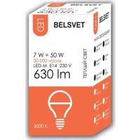 Светодиодная лампочка Belsvet LED-M G45 7 W 3000 К Е14