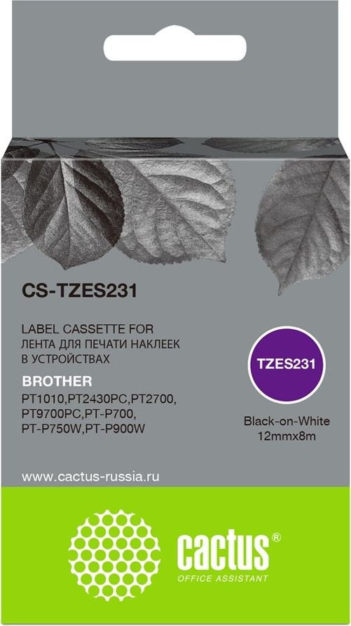 

Картридж CACTUS CS-TZES231 (аналог Brother TZES231)