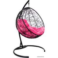 Подвесное кресло M-Group Круг 11050408 (черный ротанг/розовая подушка)