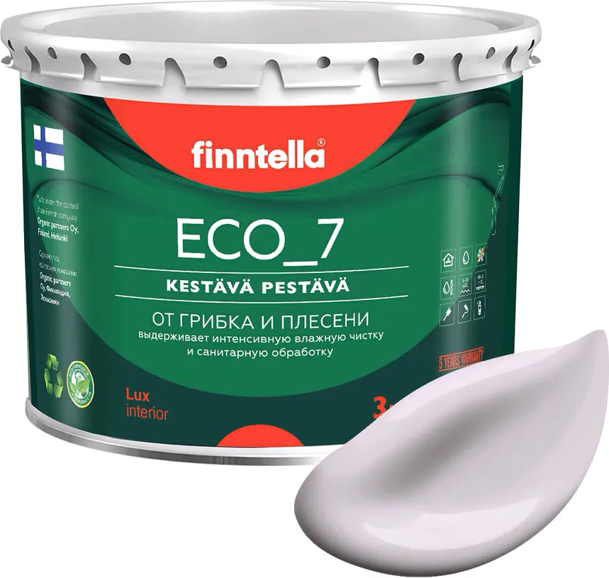 

Краска Finntella Eco 7 Helmi F-09-2-3-FL108 2.7 л (бледно-лиловый)