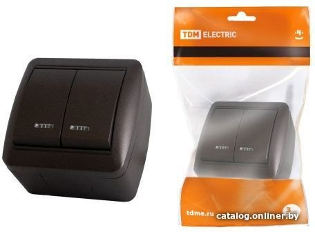 Выключатель TDM Electric Селигер SQ1818-0204 (шоколад)