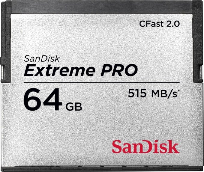 

Карта памяти SanDisk Extreme PRO CFast 2.0 SDCFSP-064G-G46D 64GB