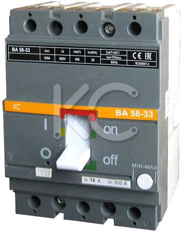 

Выключатель автоматический КС ВА 58-33 3P 160А 35кА 84113