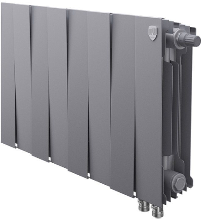 Биметаллический радиатор Royal Thermo PianoForte 300 VDR Silver Satin (8 секций)