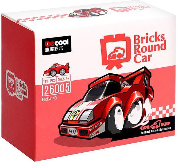 

Конструктор Decool Bricks Round Car 26005 Спорткар