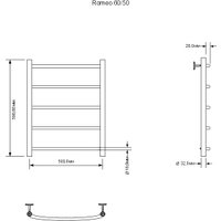 Полотенцесушитель Aquanet Romeo 60x50 281986 (правый)