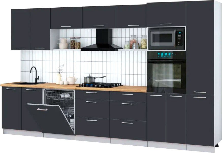 

Готовая кухня Интерлиния Мила Gloss 3.6-ПМ1 (пепел/пепел/дуб бунратти)