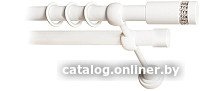 Карниз для штор Lm Decor Имидж 116 2р гладкий 25/19мм (белый глянец, 2м)