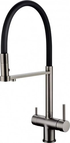 Смеситель Grocenberg GB4095 с гибким изливом (графит)