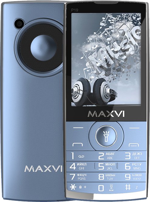 

Кнопочный телефон Maxvi P19 (маренго)