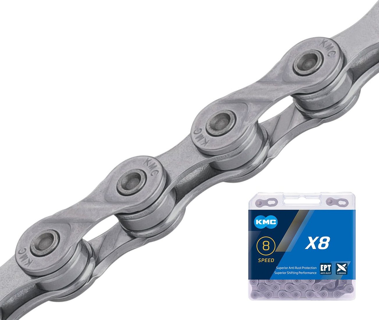 

Цепь велосипедная KMC X8