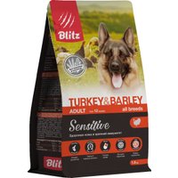 Сухой корм для собак Blitz Adult All Breeds Turkey & Barley (с индейкой и ячменем) 1.8 кг
