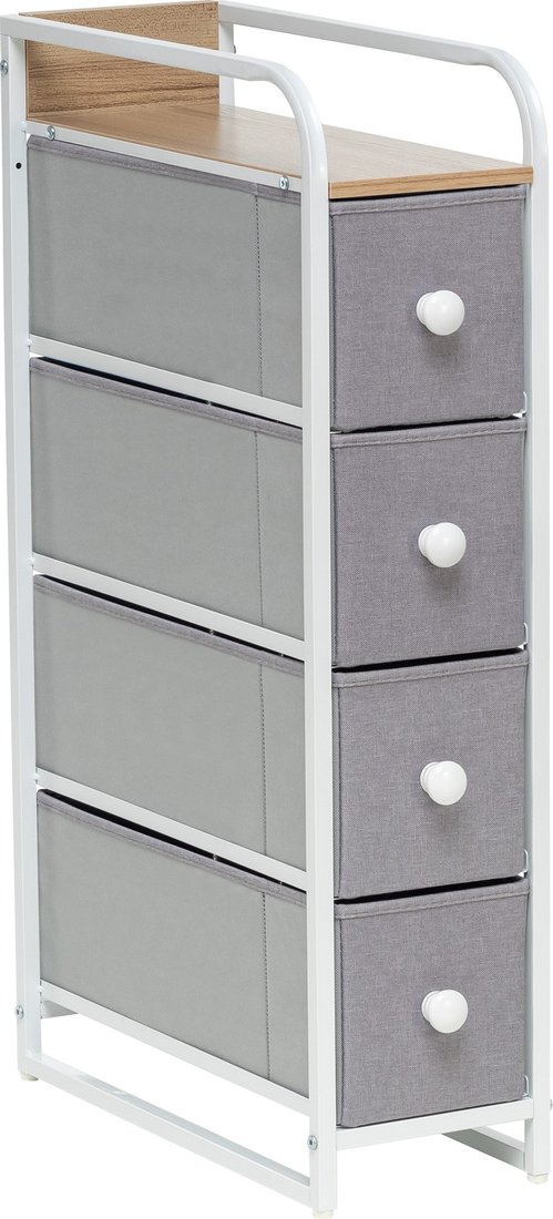 

Комод Импэкс Leset Ноа 4 ящика узкий (белый/светло-серый)