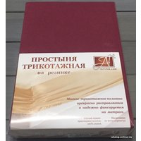 Постельное белье Альвитек Трикотажная на резинке 140x200x20 ПТР-МАР-140 (марсала)