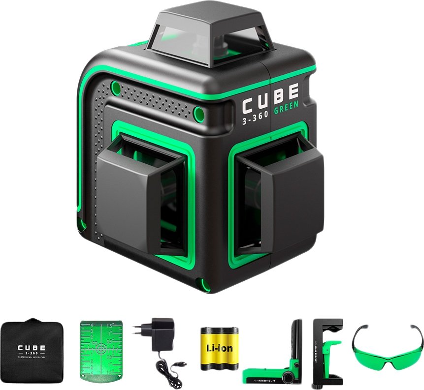 

Лазерный нивелир ADA Instruments Cube 3-360 Green Home Edition А00566