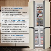 Четырёхдверный холодильник ZUGEL ZRCD430C