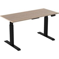 Стол для работы стоя WellDesk WDЕ Uplift 1395x800х28 (черный/ясень шимо) в Гродно