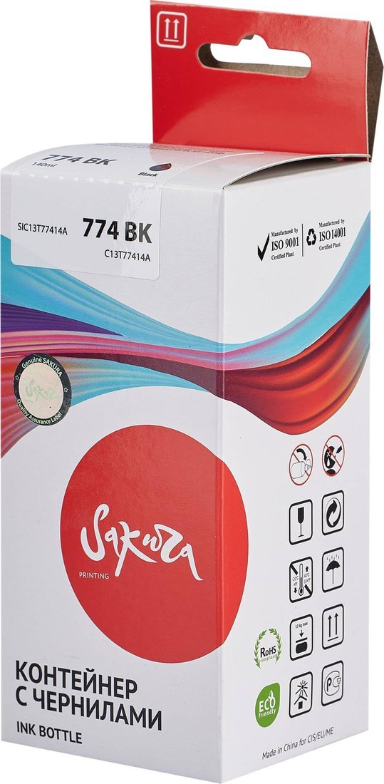 

Чернила Sakura Printing SIC13T77414A (аналог Epson 774 BK)