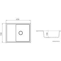 Кухонная мойка FostoGran FG 65-51 (404-антрацит)