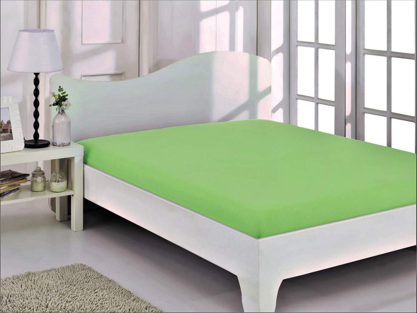 

Постельное белье Sofi De MarkO трикотажная 180x200+30 см на резинке S.145з (зеленый)