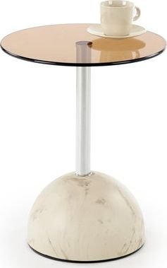 Журнальный столик Halmar Ariana (бежевый мрамор/коричневый)